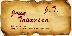 Jana Tapavica vizit kartica